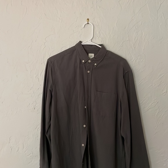 H&M button down Oxford gray with button-down collar medium - Picture 2 of 3